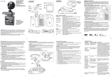 smart gear dash cam instructions